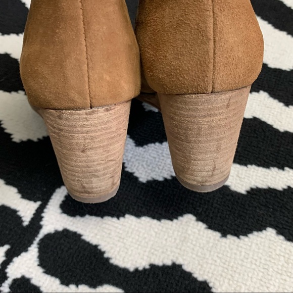 Blondo Irving Waterproof Suede Wedge Bootie In Cognac Size 9.5 - Picture 9 of 13